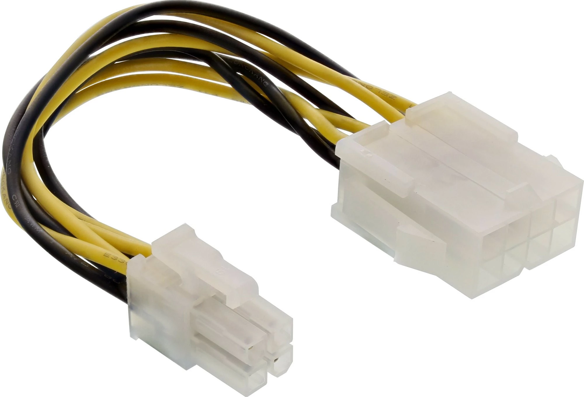 Adapter energjie Intos Inline, 8-pin në 4-pin, kabllo verdhë/zezë