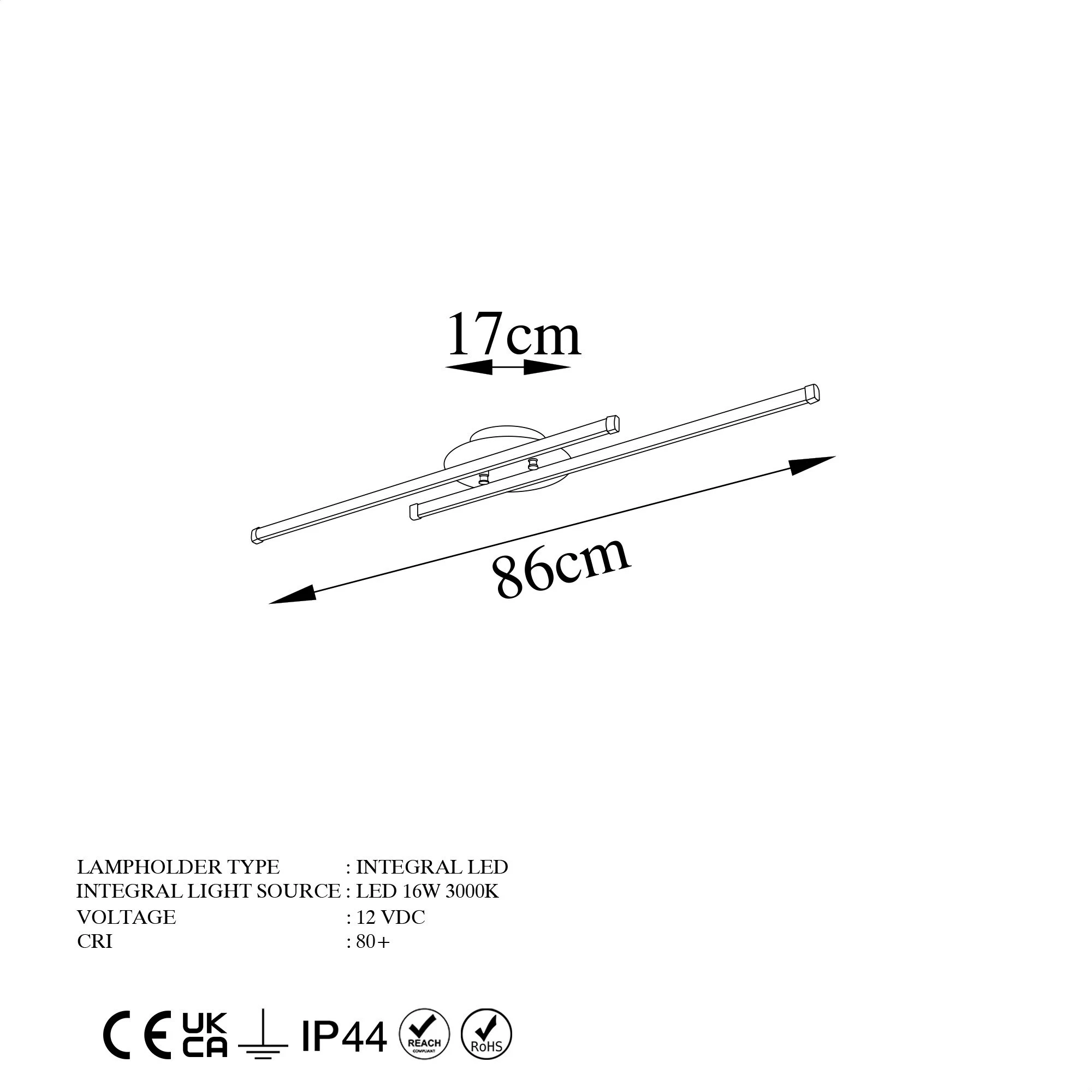 Llambë varëse Opviq, Umut - 13296, e zezë, LED