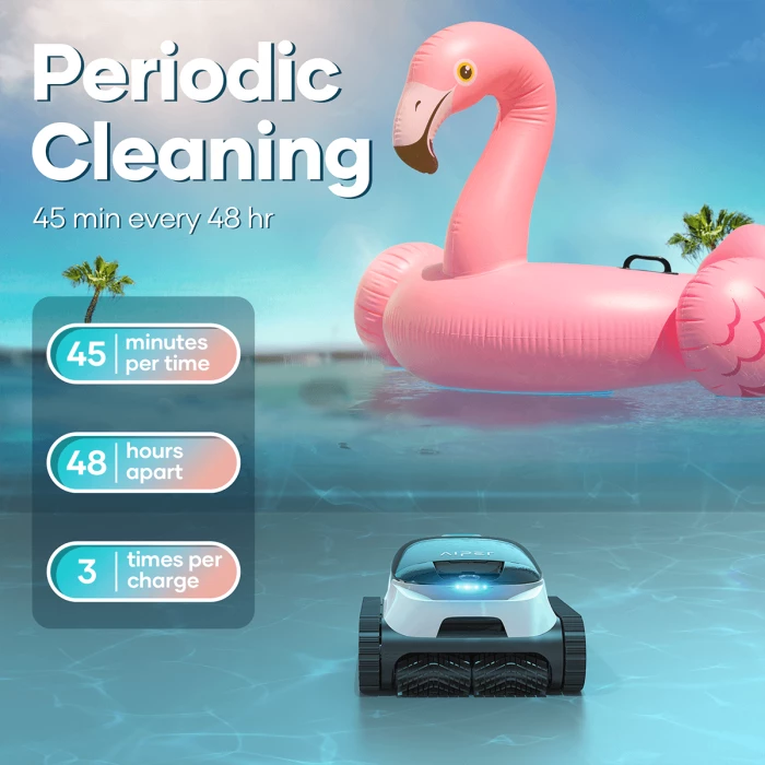 Robot pastrues pishine AIPER Scuba N1, me bateri 150 min, 300 LPM, kosh filtri 3.5L, bardhë/zi, paketë me karikues & aksesorë