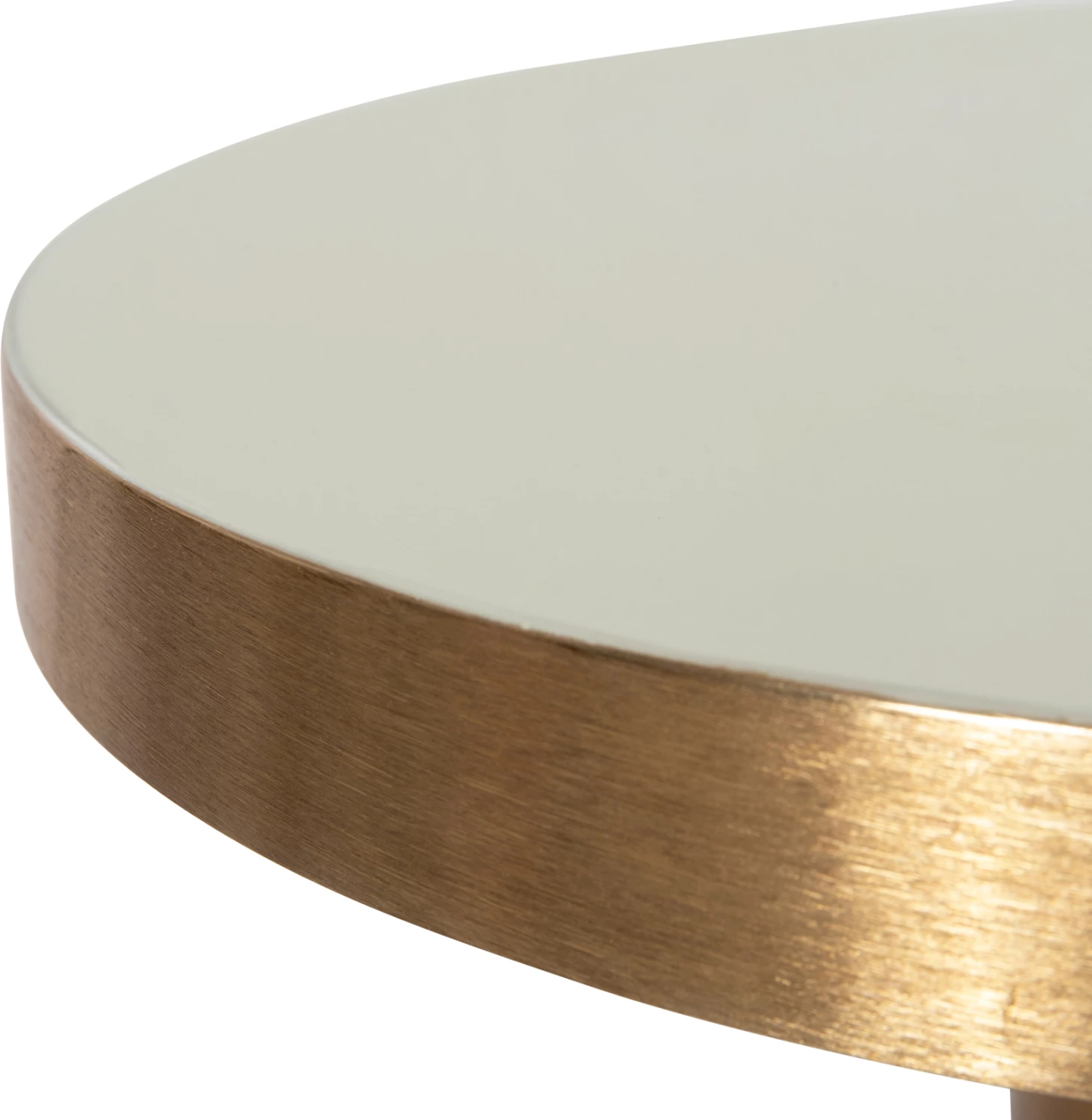 Tavolinë anësore ERODE FH4243.07 metalike në krem-ari Φ40,5x48Hcm