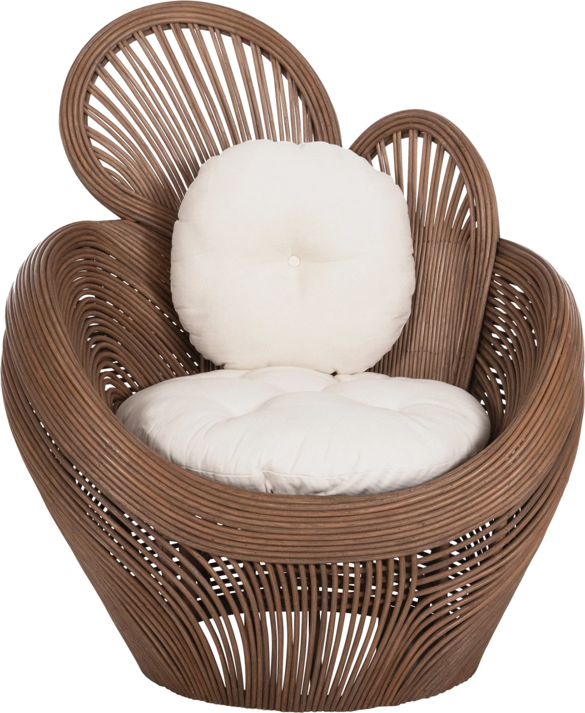 Karrige CIRCE FH9883, ratan kafe, jastëk ecru, 100x74x112.5H cm