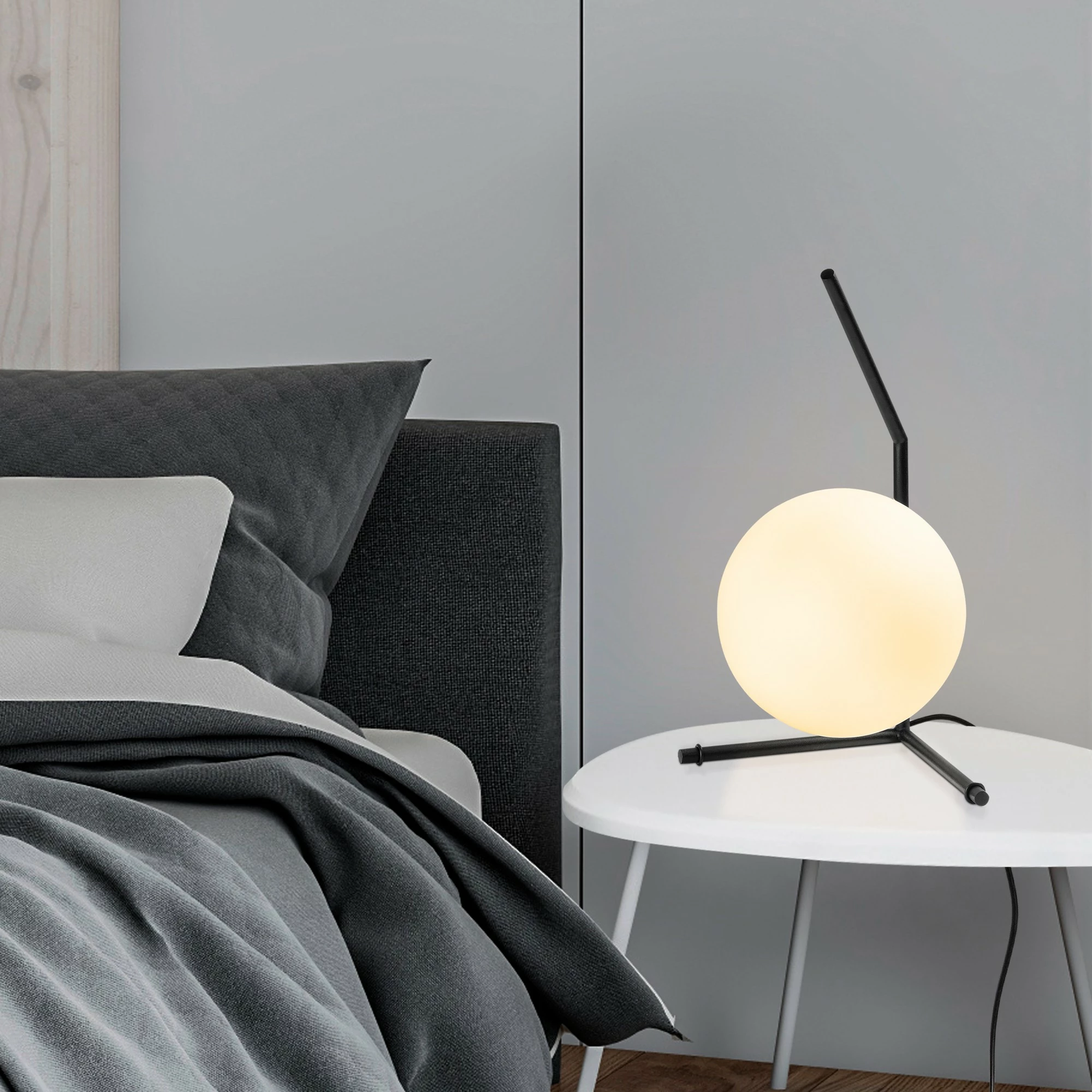 Llambë tavoline Opviq, Luminar - 14165, ngjyrë e zezë