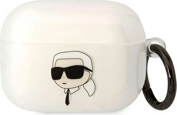 Mbështjellës Karl Lagerfeld KLAPHNIKTCT për AirPods Pro, transparent, me unazë
