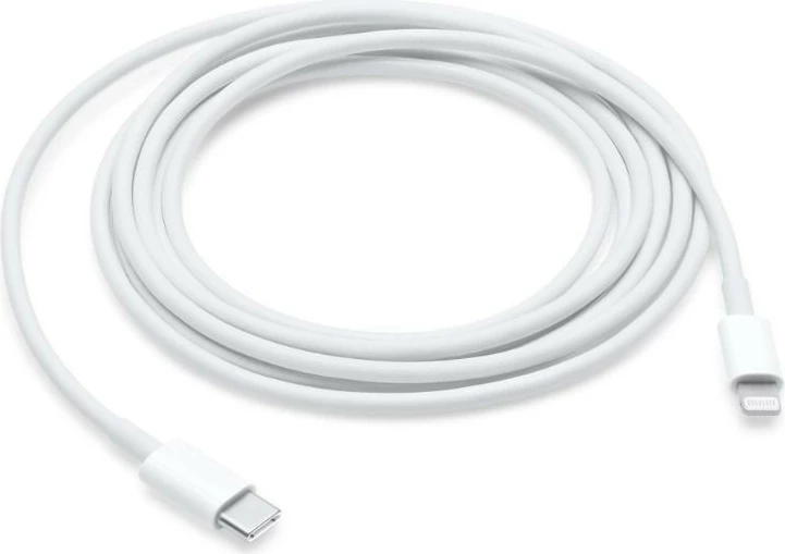 Kabllo Apple USB-C në Lightning, 2m, E bardhë