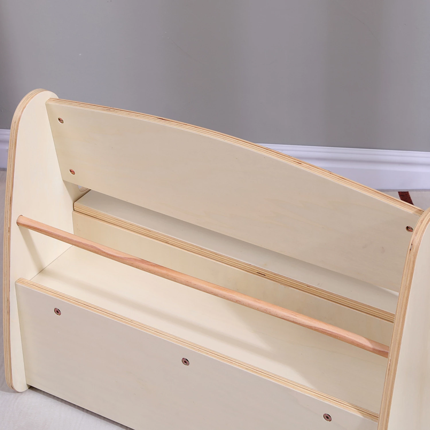 Bankë për fëmijë me hapësirë për ruajtje, natyrale/krem, RICKI FH18342.01, 63x43x47cm