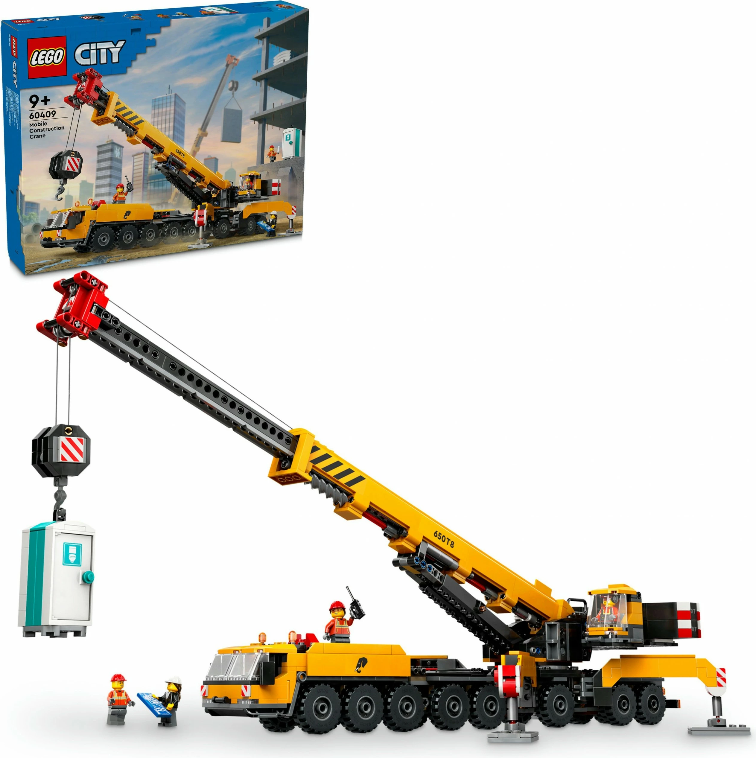 Set ndërtimi LEGO City 60409 vinç ndërtimi mobil, shumëngjyrësh