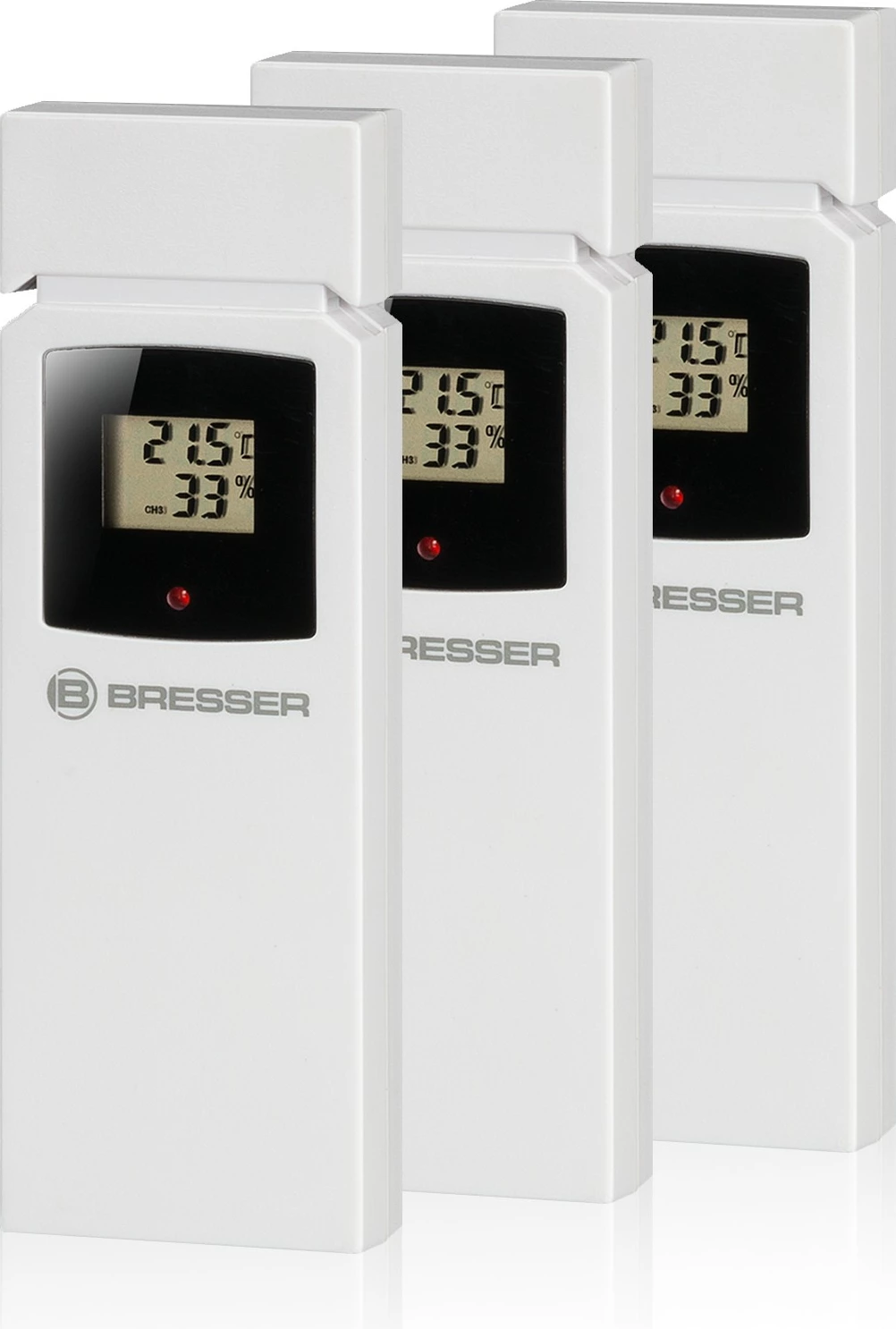 Termo-higrometër Bresser Quadro NLX me 3 sensorë wireless, ekran me ngjyra
