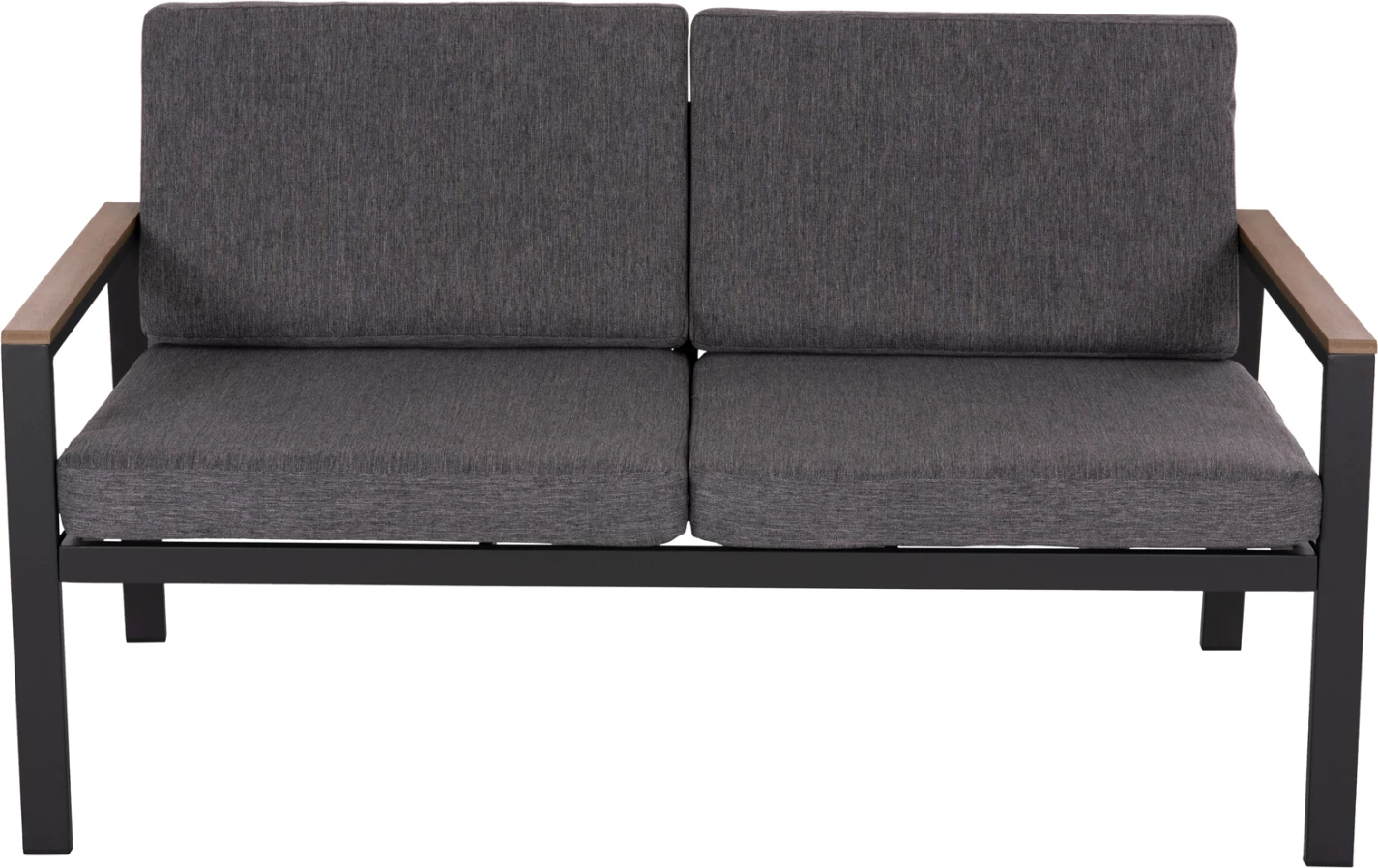 Divan i jashtëm dy ulëse, alumin & jastëkë, ngjyrë antracit, SAFIN FH6279.03, 140x70x77cm