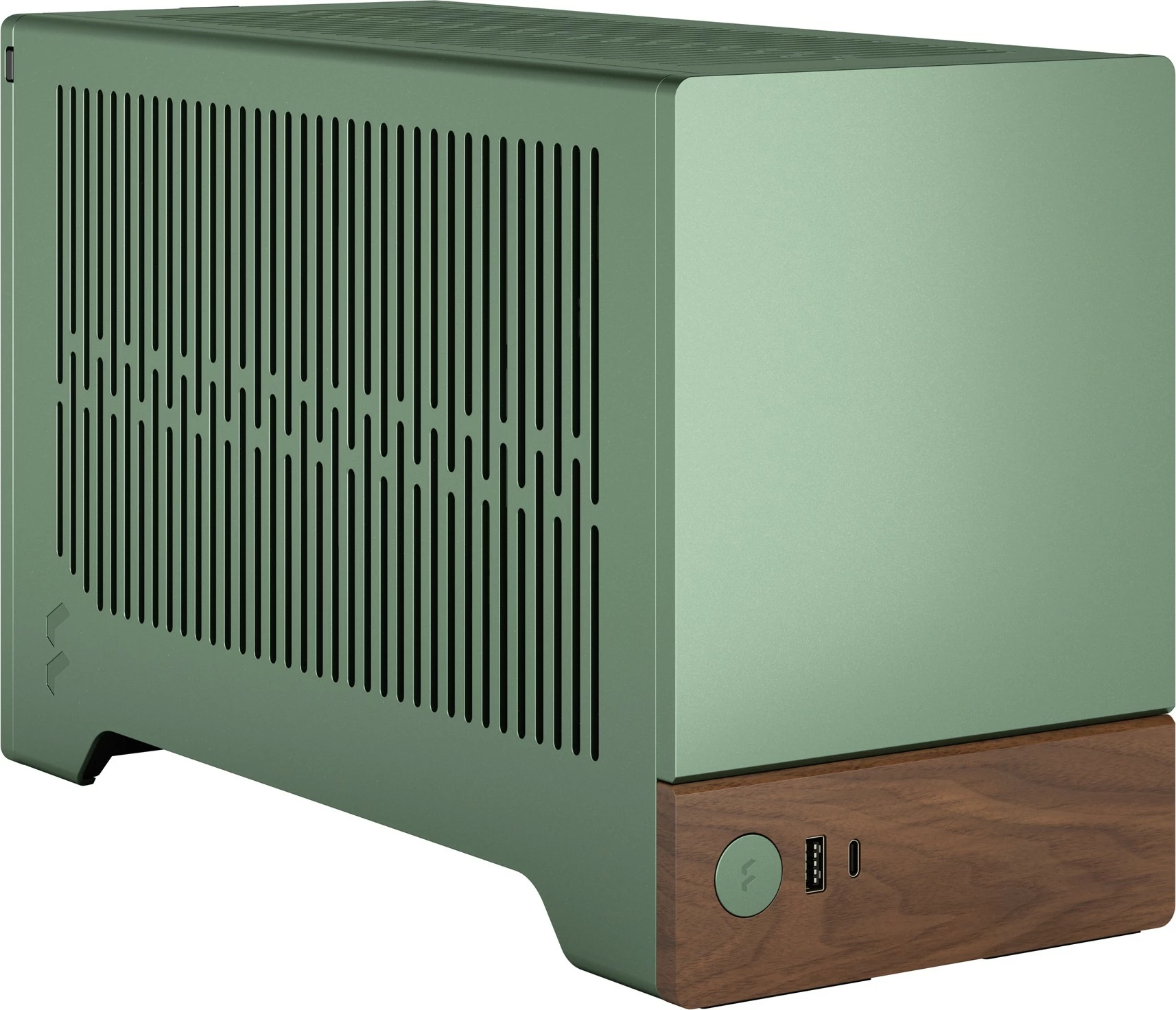 Kasë Fractal Design Terra Mini-ITX, alumini, arrë, jeshile