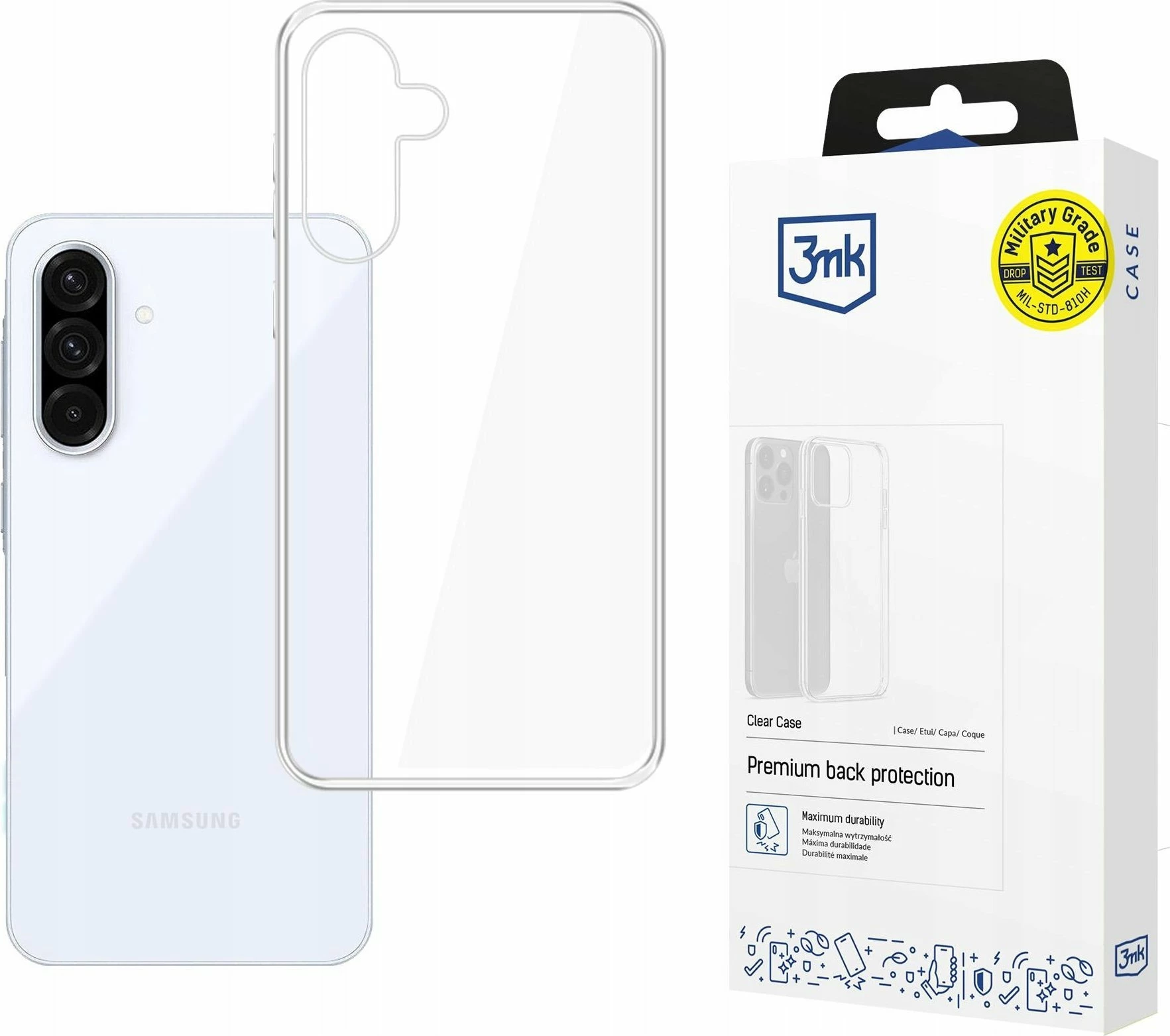 Mbështjellës 3MK Clear Case për Samsung Galaxy A36/A56, TPU 1.2 mm, transparent, 1 copë