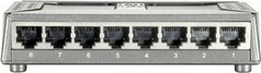 Switch LevelOne 8-Port Fast Ethernet, i pa menaxhuar, Full duplex, Gri