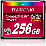 Kartelë memorie Transcend CompactFlash 800x 256GB, 120MB/s, e zezë