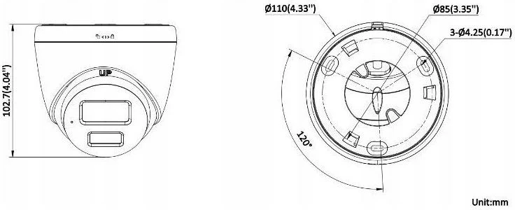 Kamerë IP Hikvision DS-2CD1367G2H-LIU(2.8mm), Bardhë