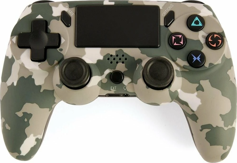 Gamepad Gembird JPD-PS4BT-01-CM, wireless për PS4/PC, USB-C, kamuflazh
