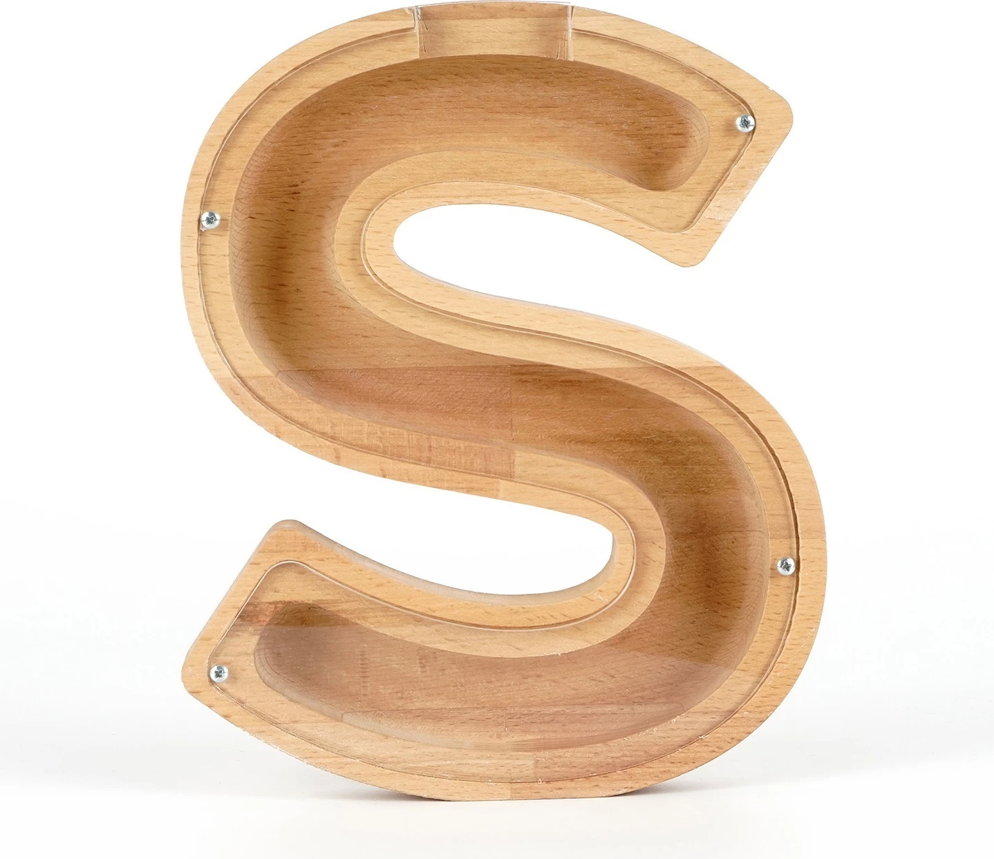 Kasafortë dekorative për monedha, kornizë druri, xham plexi, ngjyrë kafe dhe e bardhë, Evila Originals, HAKUMS, 18x23x3 cm