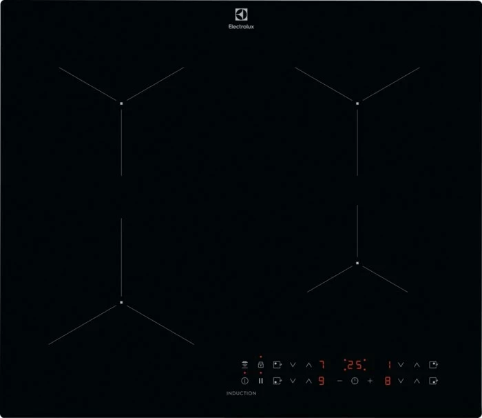 Pllakë induksioni Electrolux LIL61434C, 59 cm, 4 zona, e zezë, për ndërtim të brendshëm