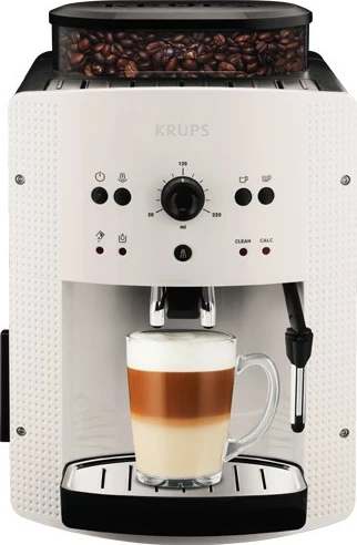 Aparat espresso Krups EA8105, 1.6L, mulliri i integrum, bardhë