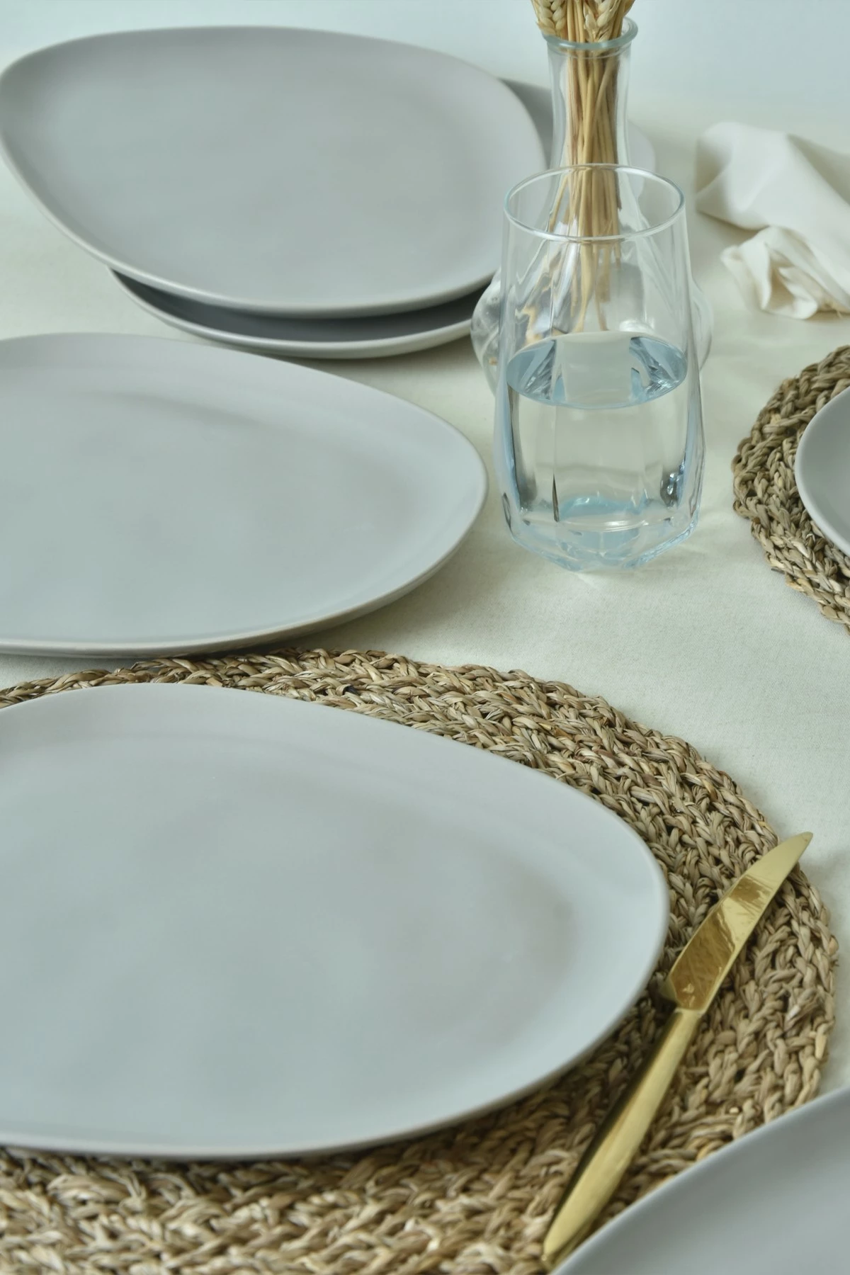 Set pjatash shërbimi (6 copë), ngjyrë gri mat, Hermia Concept, X000155010000000000000000