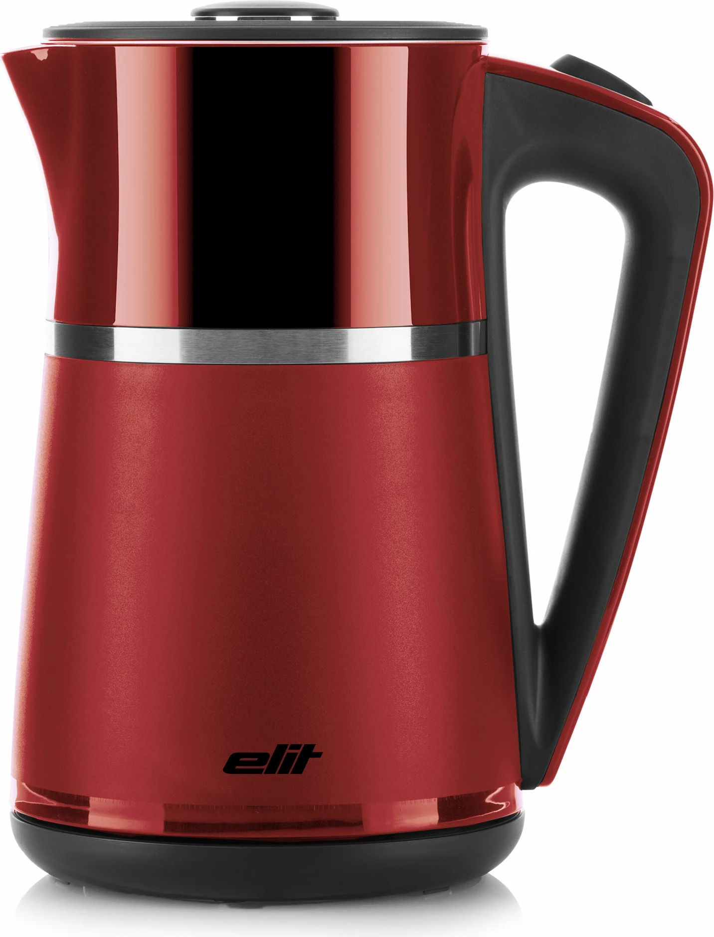Çajnik elektrik Elit Elegance 1.7R 1.7L 2200W, mur i dyfishtë, e kuqe