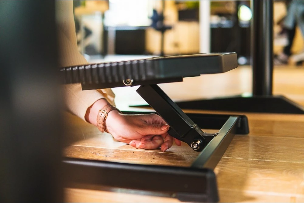 Mbështetëse këmbësh BakkerElkhuizen Basic 950, rregullim 3-19cm, e zezë