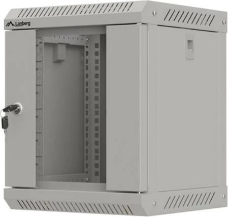 Kasë rrjeti Lanberg WF11-3306-10S, 6U, 10", xham, gri, montim në mur