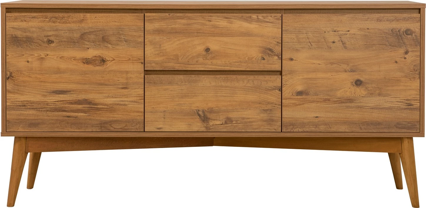 Set tavoline e zgjatshme me karrige dhe konsol (5 copë), Skye Decor, Vina 02 1053, ngjyrë pishë Atlantiku, antracit