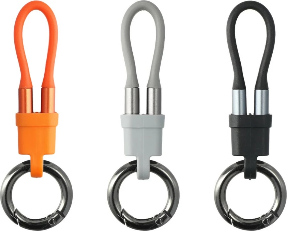 Set kabllo USB-C 4smarts, 7.5cm, me unazë çelësi, ngjyra të përziera