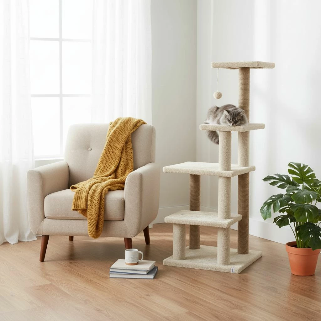 Dru për gërvishtje për mace, Paws & Whiskers, Alessi, bezhë