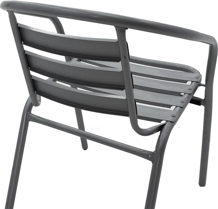 Karrige Tade metalike, ngjyrë gri e errët, 54x62x74cm