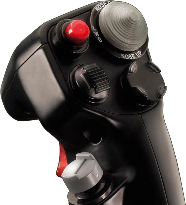 Joystick fluturimi Thrustmaster Warthog Flight Stick, USB, 19 butona, bazë metalike, i zi