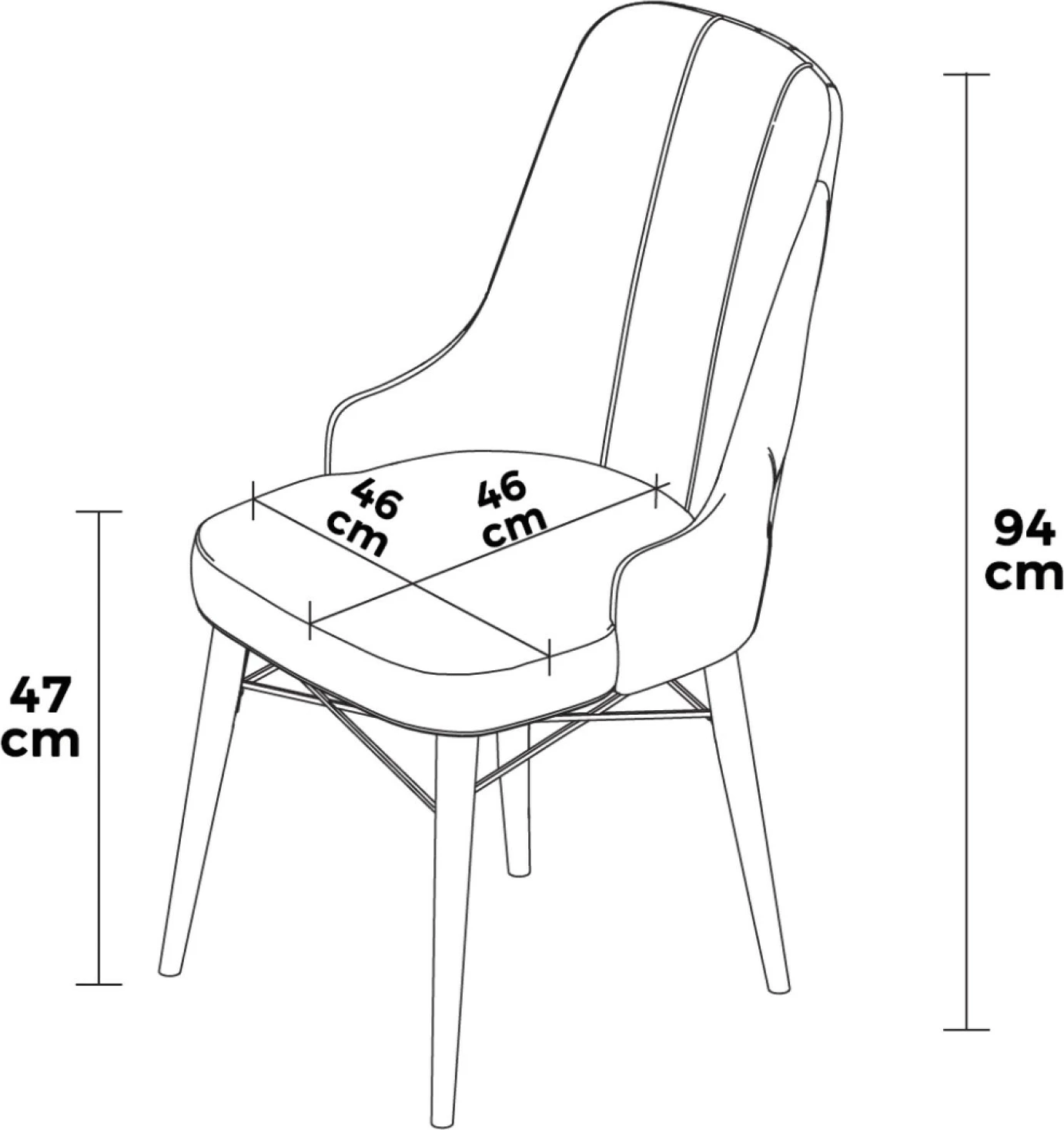 Set karrigesh (6 copë), Hanah Home, Pare, gri dhe e bardhë