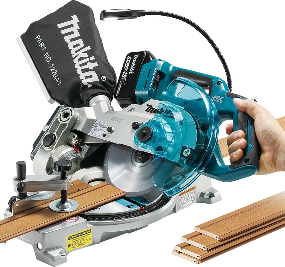 Sharrë këndi Makita DLS600Z, akku, blu