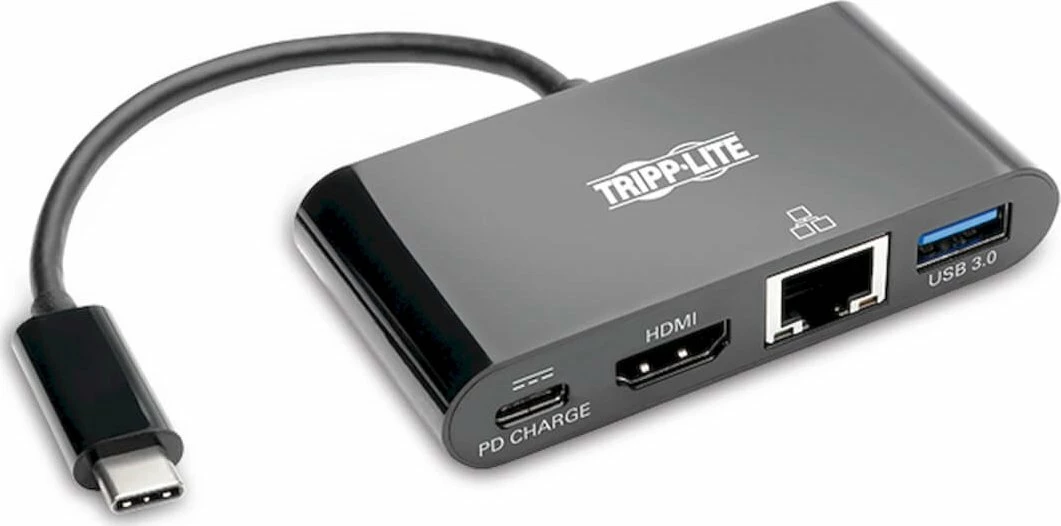Stacion docking USB-C Eaton U444-06N-H4GUBC me HDMI, Gigabit Ethernet, USB-A 3.0, USB-C PD, zi/gri