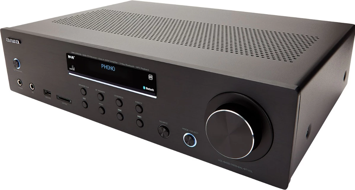 Amplifikator stereo me receiver DAB+/FM Aiwa AMR-200DAB 200W RMS, i zi