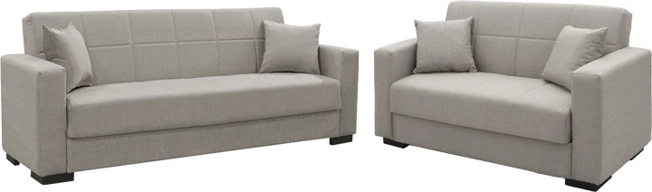 Set dhome ndenje 2 pjesë Vox, ngjyrë gri e lehtë