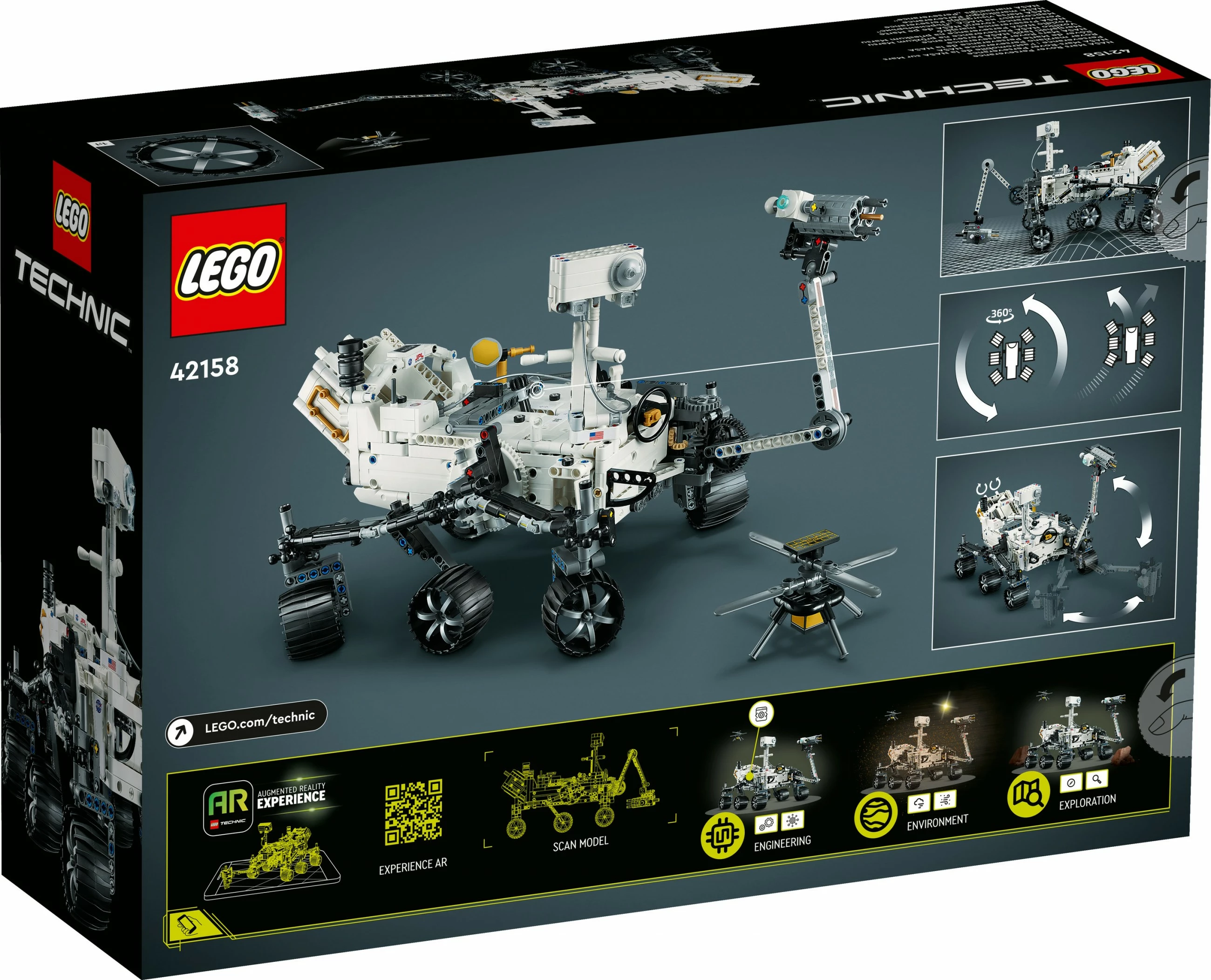 Set ndërtimi LEGO Technic NASA Mars Rover Perseverance 42158, 1132 pjesë, multikolor