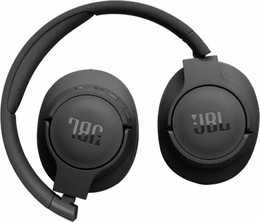 Kufje on-ear JBL Tune 720BT wireless Bluetooth 5.3 76 orë bateri me mikrofon palosshme, me kabllo USB-C dhe AUX, të zeza