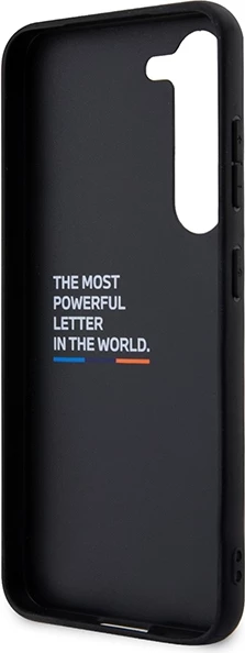 Mbështjellës BMW Leather Carbon për Samsung Galaxy S23+, i zi