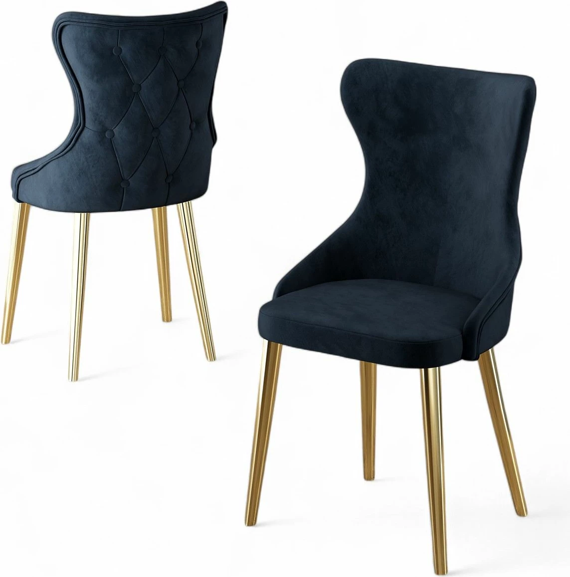 Set karrigesh (6 copë), Hanah Home, Alpa, anthracite, gold