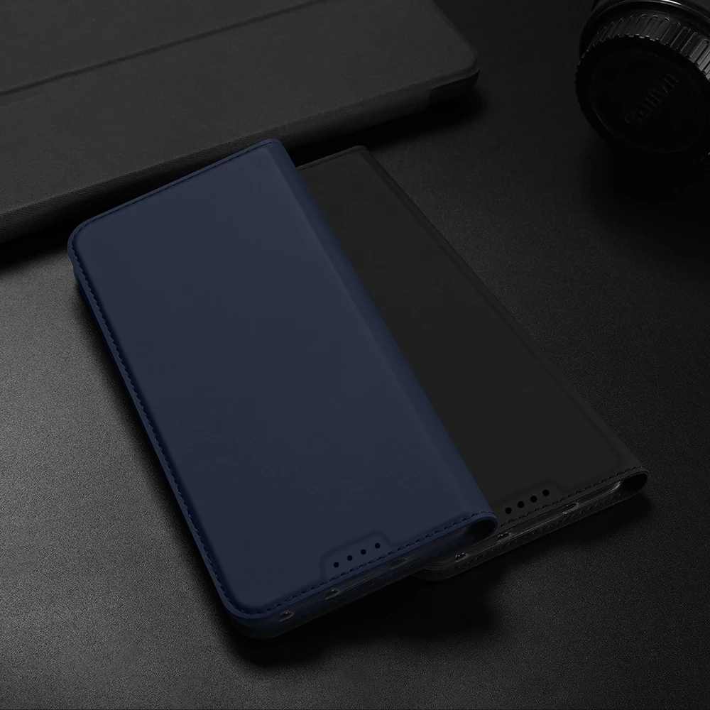 Mbështjellës Dux Ducis Skin Pro për Realme GT Neo 5 / Realme GT3, me kapak, xhep kartelash, funksion standi, e zezë