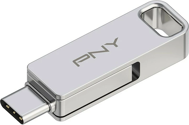 Pendrive PNY DUO LINK P-FDI128DULINKTYC-GE, 128GB, USB 3.2, Argjend