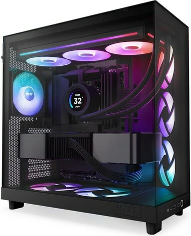 Ventilatorë RGB për kasë kompjuteri NZXT F360 Core, 3x120mm, i zi