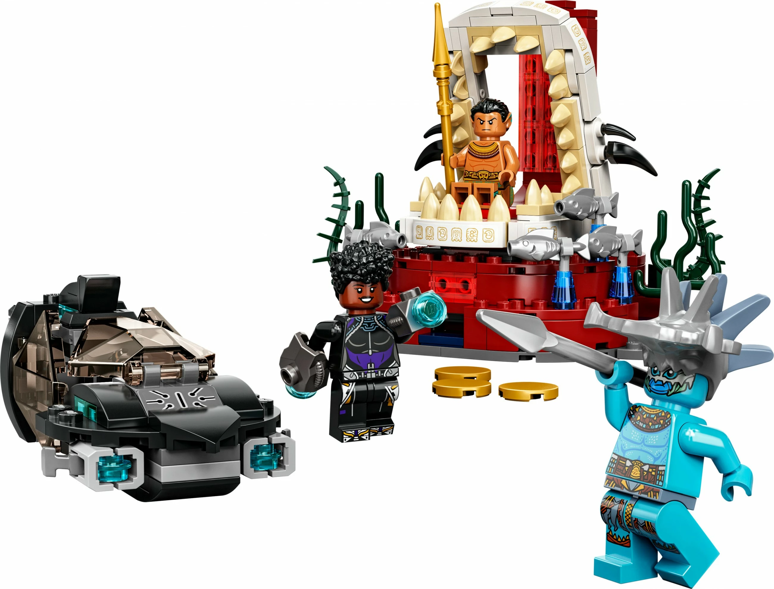 Set ndërtimi LEGO Marvel Avengers King Namor’s Throne Room, 355 pjesë, shumëngjyrësh