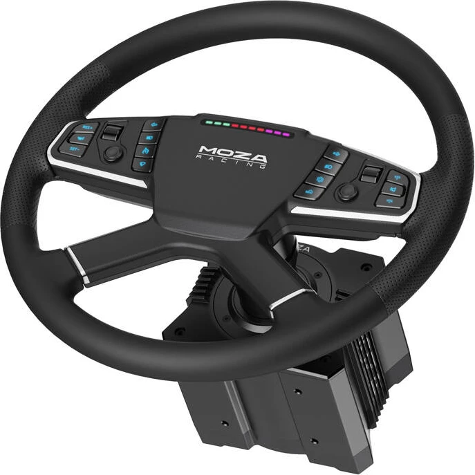 Timon kamioni Moza Racing TSW RS060 për PC, 400mm, alumini, me LED RGB