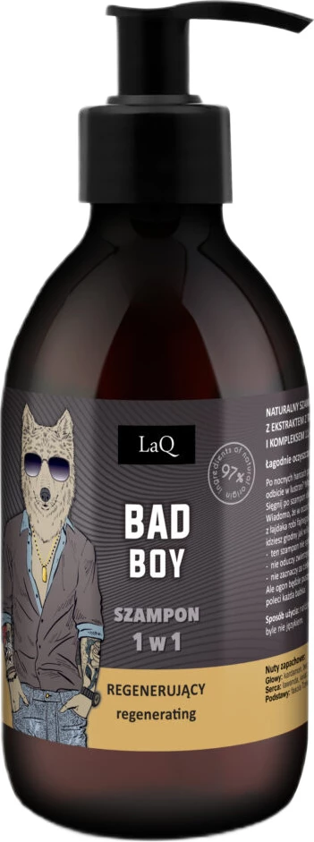Shampon për burra LaQ Bad Boy Regenerating Shampoo 1w1, 300ml