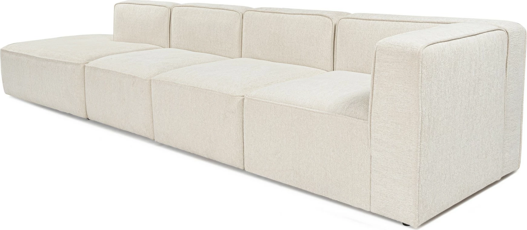 Kënd-sofë Atelier del Sofa, More M (M4-M1-M1-M7), ngjyrë krem, shndërrohet në shtrat
