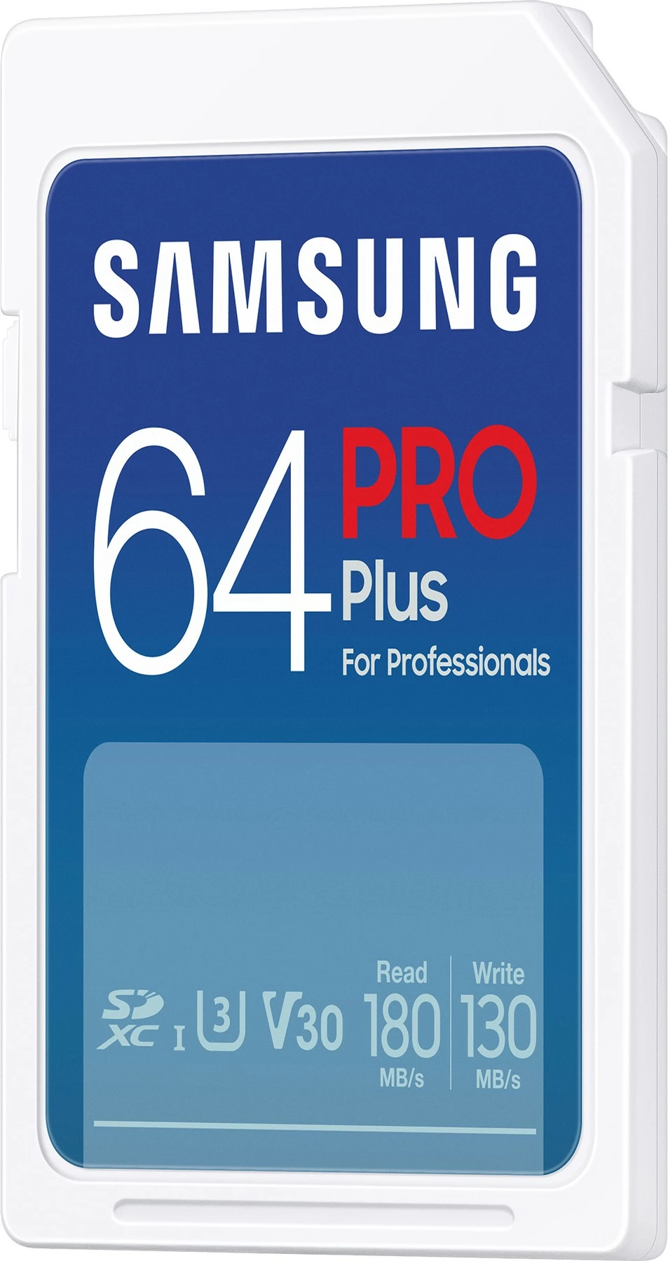 Kartelë SD Samsung PRO Plus 64GB, UHS-I, Class 3, V30, e bardhë