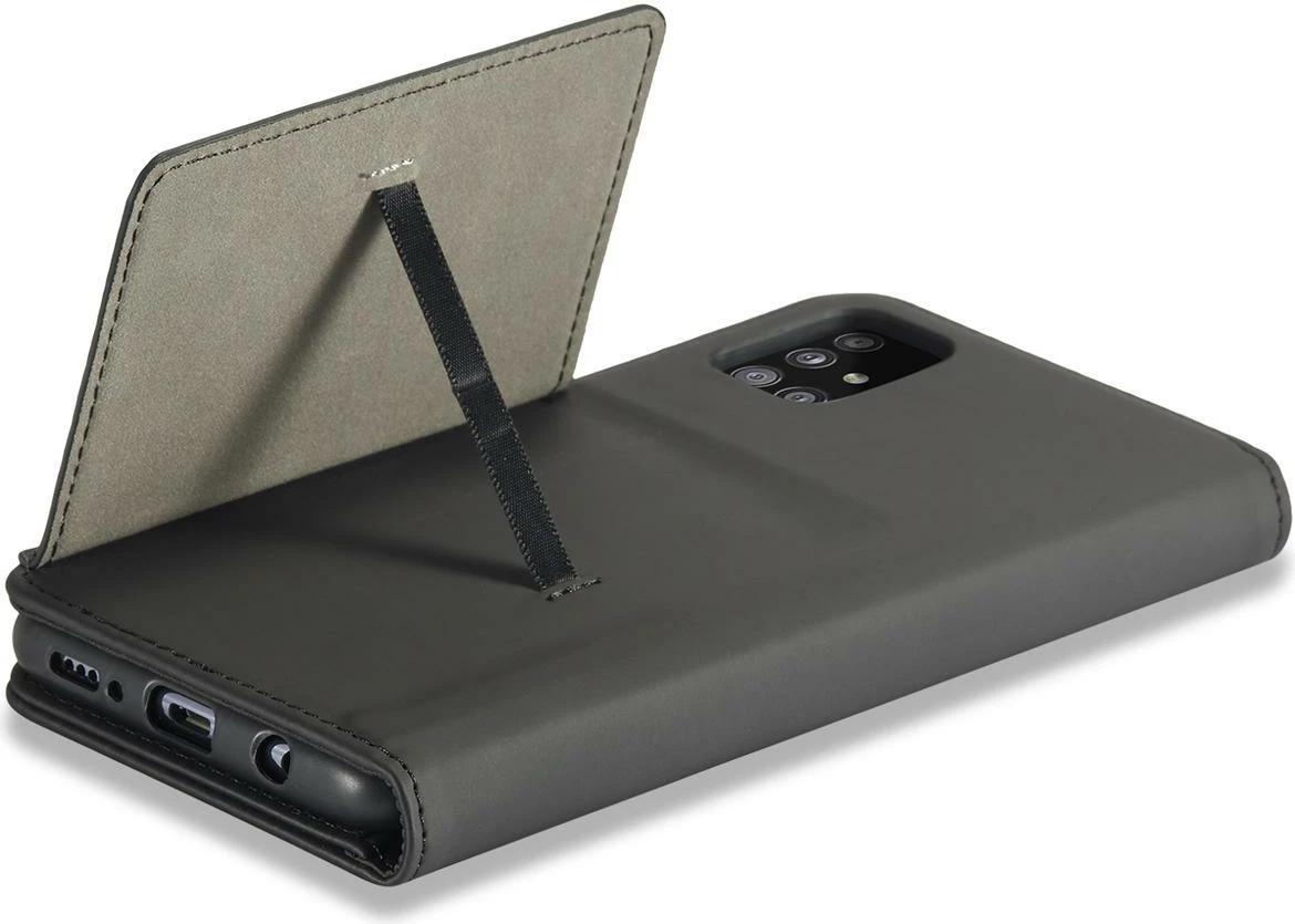 Mbështjellës magnetik për telefon Hurtel për Samsung Galaxy A13 5G, me xhepa për kartela, i zi