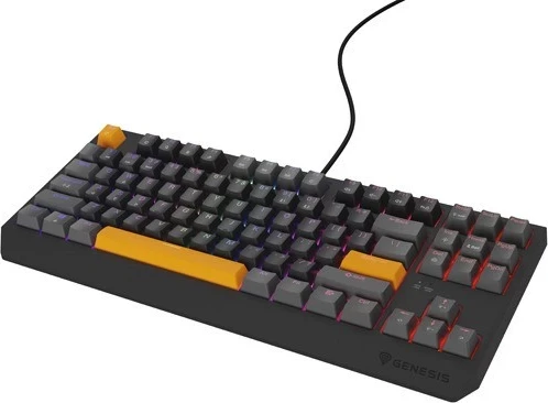 Tastierë mekanike Genesis Thor 230, TKL, RGB pozitiv Outemu Red, ngjyrë gri