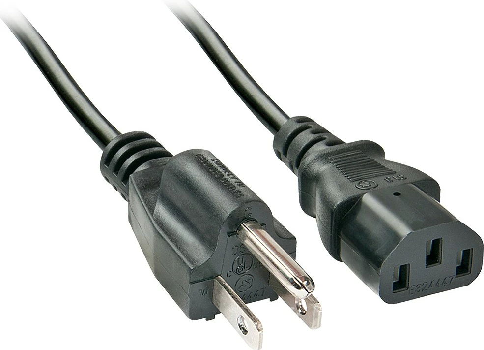 Kabllo rryme LINDY IEC-Netzkabel, 3 pin, 2m, e zezë